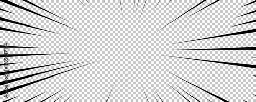 Black comic book transparent background