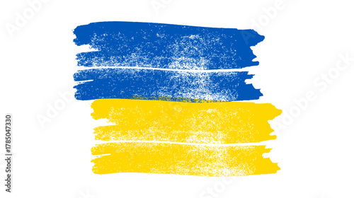 Ukrainian national flag in grunge style