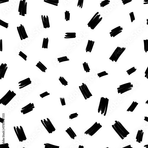 Seamless pattern with hand drawn scribble smears