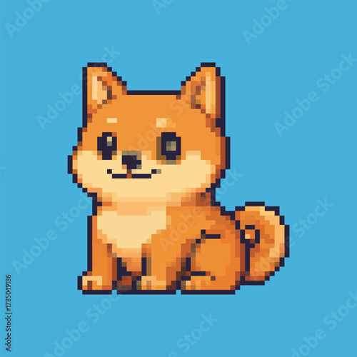 Happy Pixel Shiba Inu