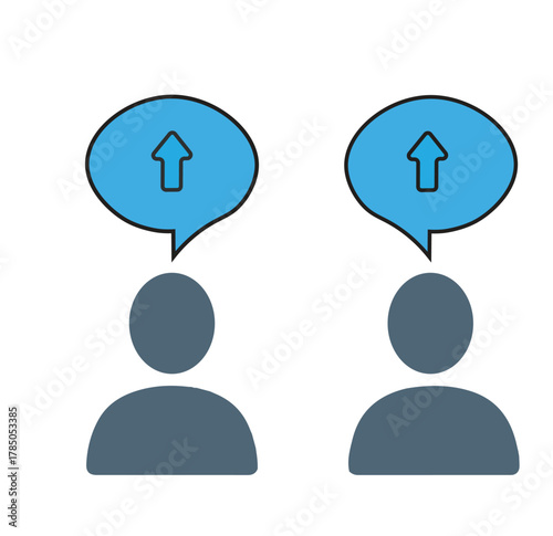 Homogeneous Communication Graphic: Consistent Feedback Loop Icon