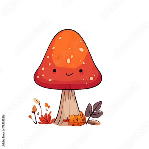 hellow autumn and acorn on the autumn season