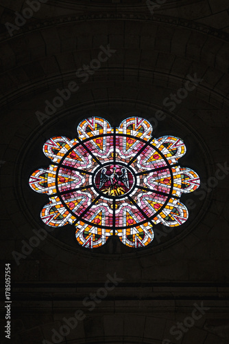 stained glass window in Sacré-Cœur Basilica