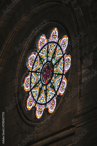 stained glass window in Sacré-Cœur Basilica