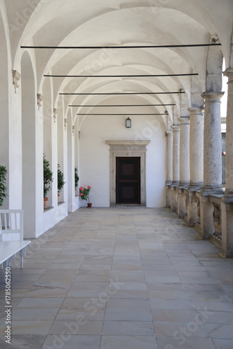 Corridor inside the Jindřichův Hradec Castle in the Czech Republic
