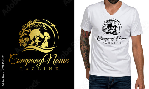 My Love Animal Horse Dog Cat Cute Girl And vine leaves TShart Desgine
This title evokes the spiritual connection between the woman and animals, framed by nature and cosmic elements. It’s graceful, mem