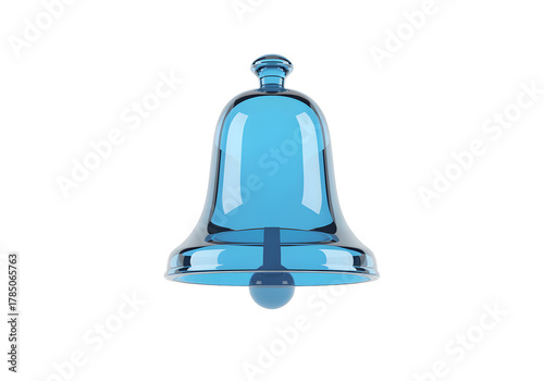 Elegant blue bell shining brightly, perfect for celebrations, notifications or special announcements