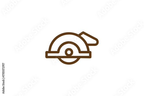 Circular Saw Power Tool Icon Representing Construction Woodworking and DIY Projects