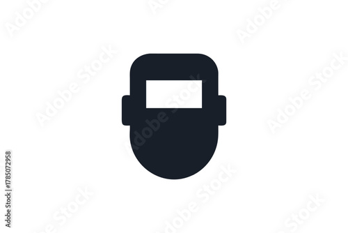 Welding Mask Icon Representing Industrial Safety Protection and Construction Work