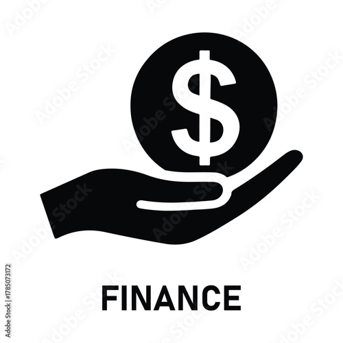 Finance solid glyph icon set. Concepts of loan, cash, saving, financial goal, profit, budget, mutual fund, earning money, revenue, investment, and economic growth. Vector pictogram collection.