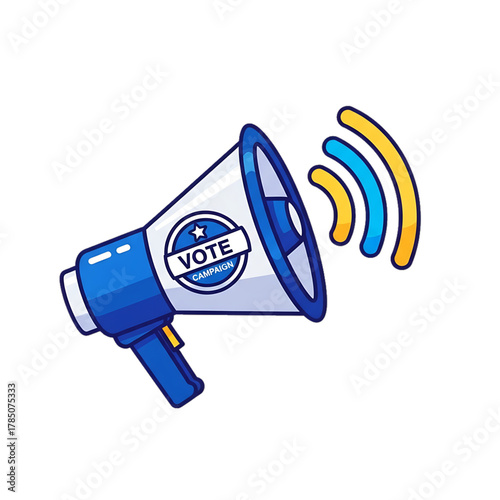 Loudspeaker announcing hotel deals or promotional news in marketing context.