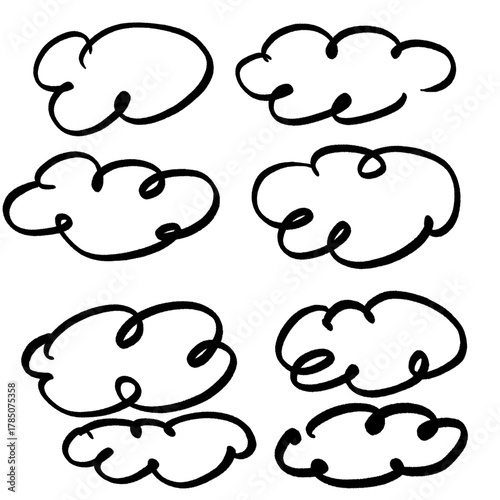set of speech bubbles