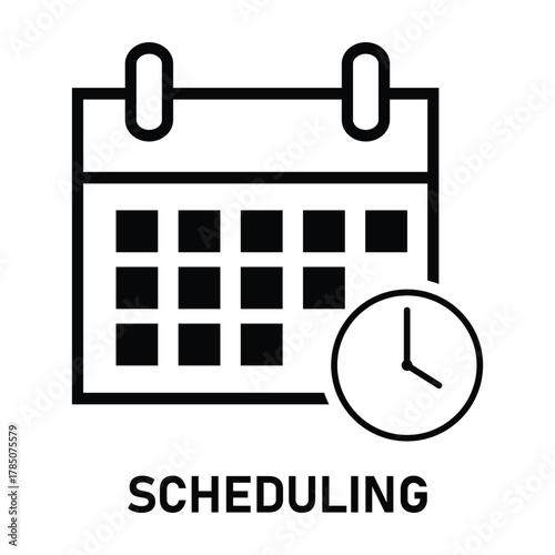 Calendar thin line icons set. Reminder organizer event signs. Calendar notification icons. Containing date, schedule, appointment, agenda, organization, event, and more. Vector illustration