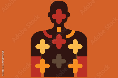 Elimination of Racial Discrimination Vector – Unity Puzzle Human Breaking Chains
