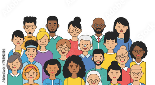 A Diverse Group of People of Various Ages and Ethnicities Together.