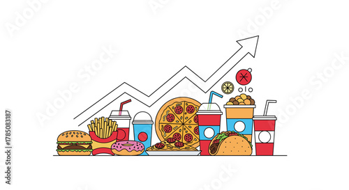 Understanding the rising trend of unhealthy food consumption and its impact on global health statistics.