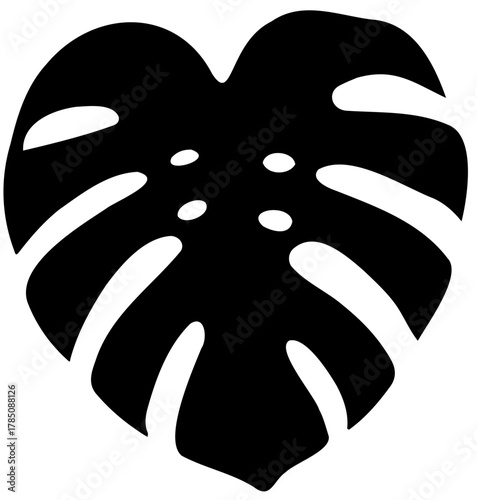 Iconic Monstera Deliciosa Leaf Silhouette