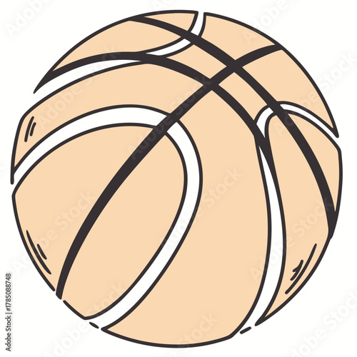 Hand Drawn Stylized Basketball sport game