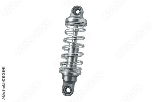 Motorcycle suspension shock absorber with exposed helical coil spring