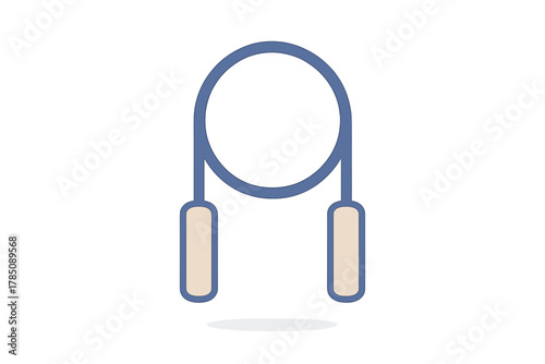 Minimalist blue hand grip strengthener fitness equipment icon design