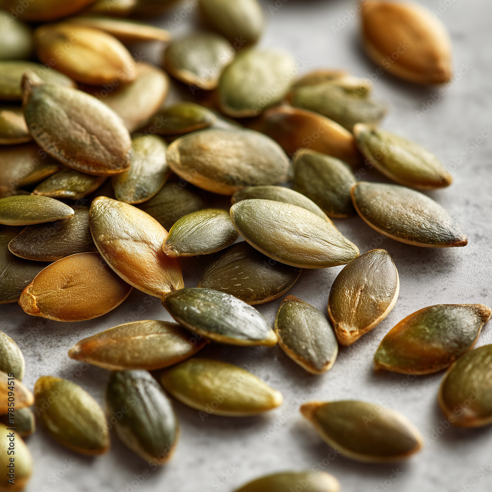 Obraz premium Raw pumpkin seeds.