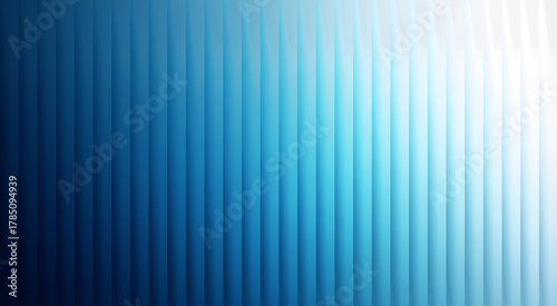 Blue abstract background with vertical lines, creating a sense of depth and modernity. The color gradient adds a sense of flow and visual interest