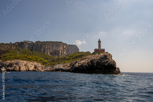 lighthouse on the coast of the mediterranean sea