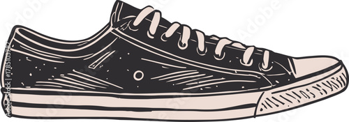 Sneaker Shoe Hand-Drawn Vector Illustration