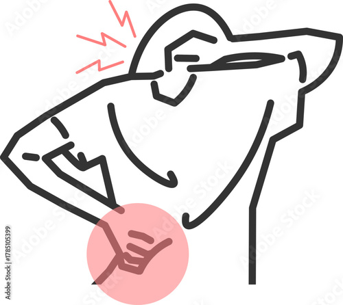 Woman with neck and lower back pain