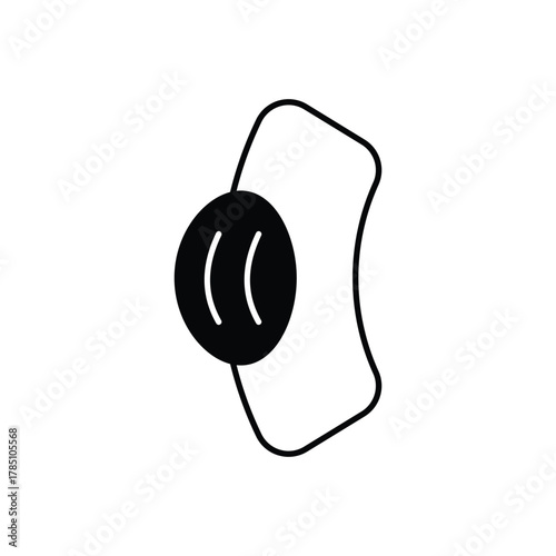 Knee pad outline icon vector stock illustration
