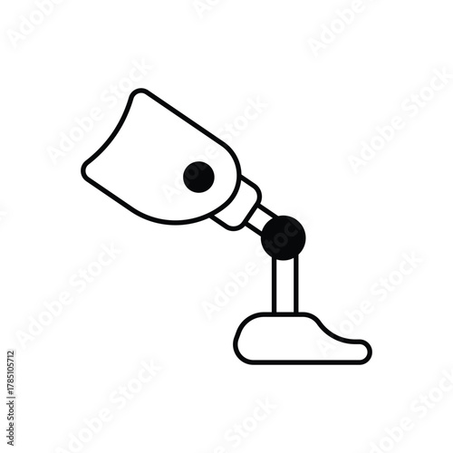 Prosthetic outline icon vector stock illustration