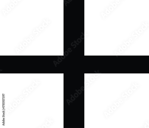 Black plus sign, a simple mathematical symbol