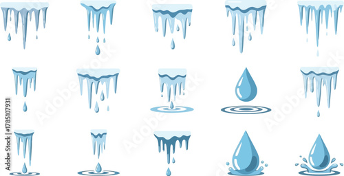 Blue and white tableware set with forks and knives vector illustration for restaurant and kitchen design