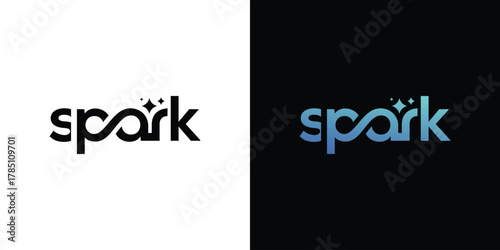 spark wordmark logo design template