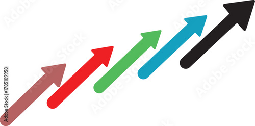 Dynamic collection of thick bold black chevron arrows arranged in a modern graphic composition perfect for directional or abstract design elements