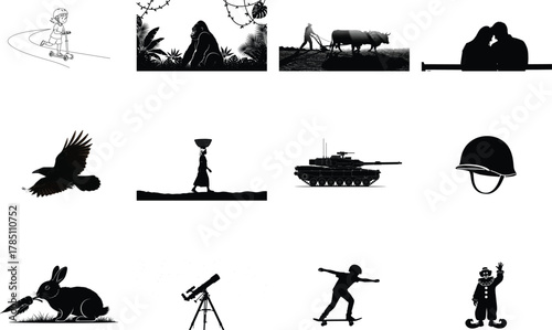 Diverse Silhouettes Collection child scooter