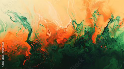 Io eruptive color field painterly orange-gree