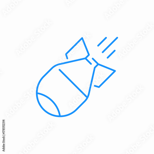 dropping bomb icon sign vector