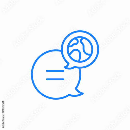 global message icon sign vector