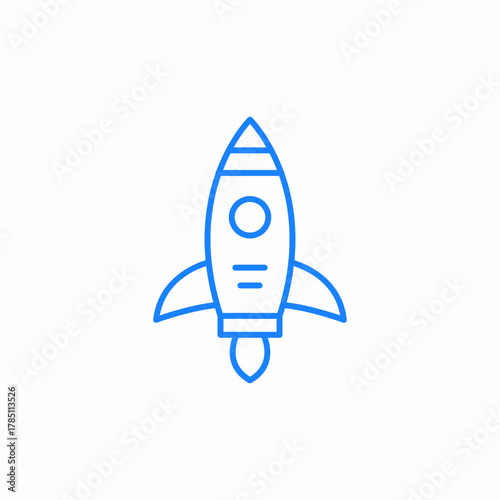 rocket space icon sign vector
