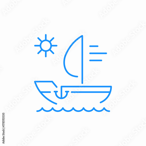 sail boat icon sign vector