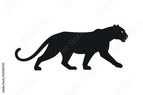 Tiger animal silhouette vector clean strong artwork  
