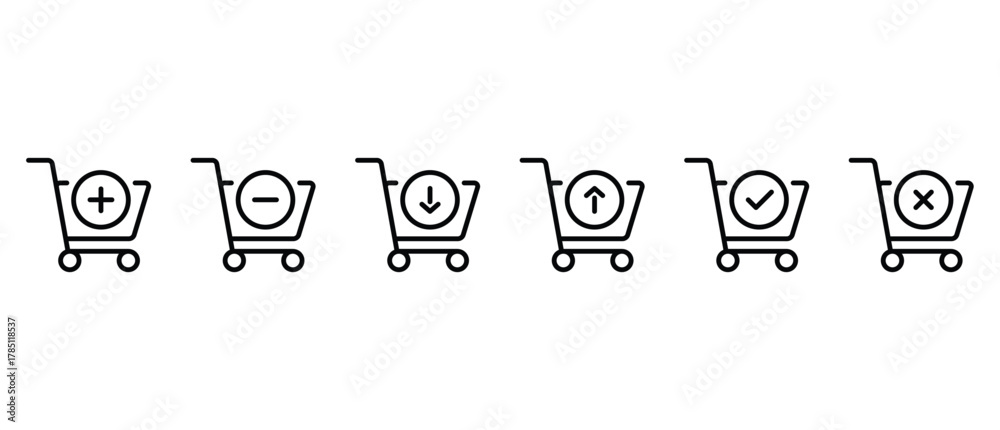 Tableau sur toile Simple shopping cart icon