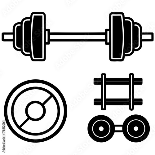 vector set of dumbbell