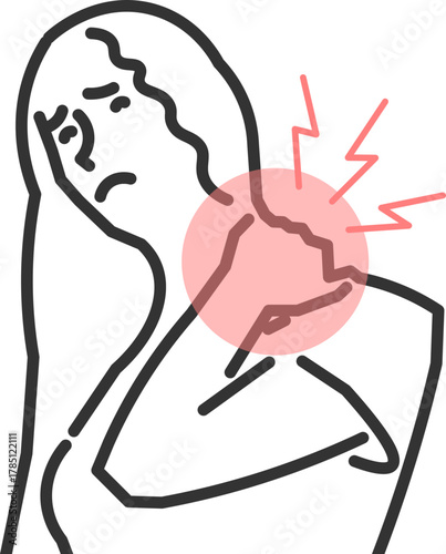Woman with neck pain experiencing discomfort