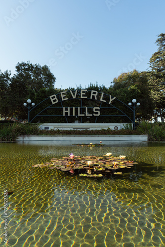 Famous site, the Beverly Hills sign in Los Angeles, California