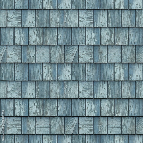 Weathered Painted Siding Texture Digital Paper | Blue Rustic Wood Shingle Wall | Scrapbooking Junk Journals DIY Background