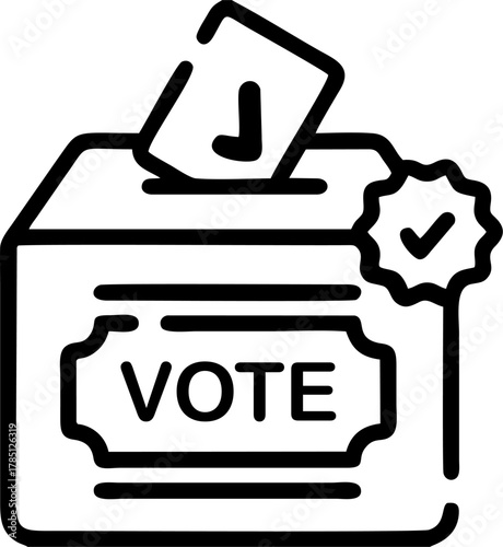 Voting Box with Ballot Paper