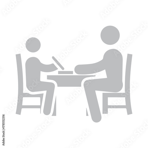 People learning at table