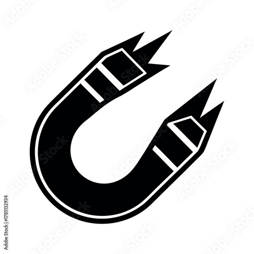 Magnet Silhouette Vector Design